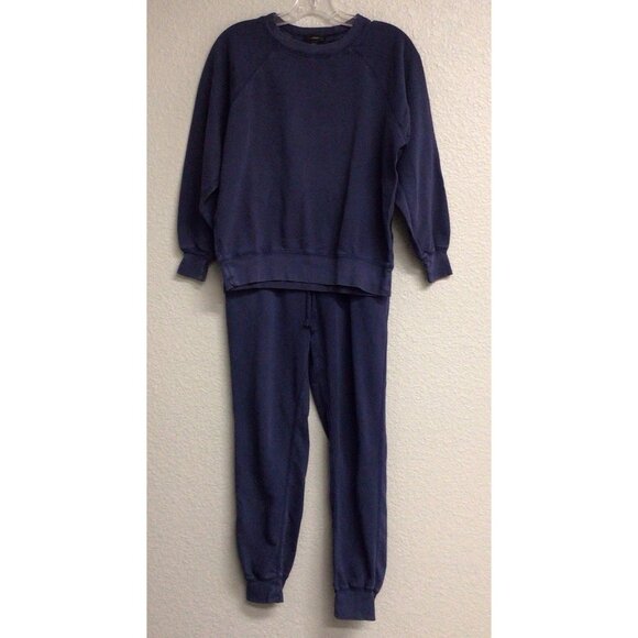 J Crew Sweatshirt Pants Set Womens XXS Blue Loungewear Cotton - Picture 16 of 16